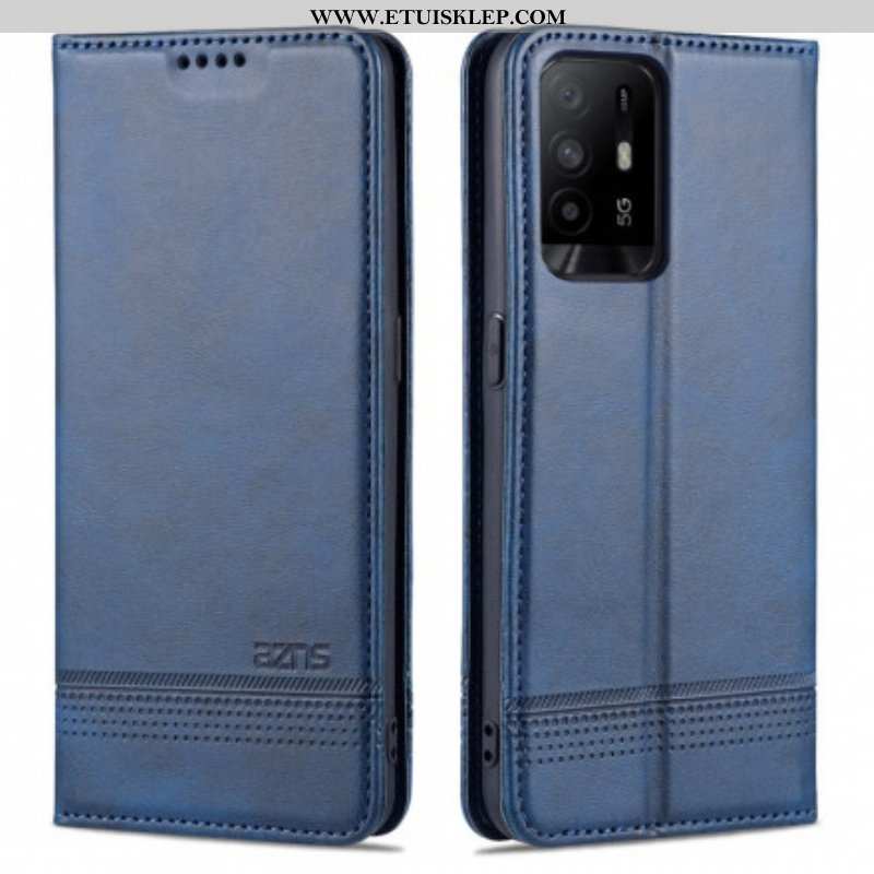 Etui Na Telefon do Oppo A94 5G Etui Folio Stylizacja Skóry Azns